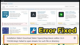 Fix WordPress Plugins amp Themes Not Installing [upl. by Rici10]