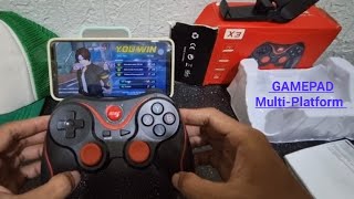 Review 1 Gamepad X3  Cara Hubungkan Gamepad X3 ke Hp Android [upl. by Alvera]