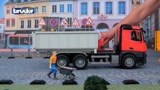 Bruder Toys MB Arocs Truck with RollOffContainer 03622 [upl. by Lirret]