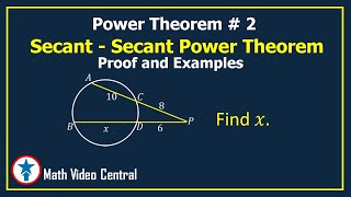 Secant Secant Power Theorem Proof and Examples  Two Secants Segments Theorem  Geometry [upl. by Ivor]