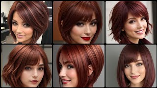 Soo Elegant amp Beautiful Womens Short Copper Brown Hair Dye Collections 2024 beautygirlscracks [upl. by Attenohs]