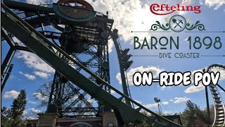 BARON 1898 DIVE COASTER onride POV at Efteling efteling eftelingthemepark baron1898 [upl. by Underwood761]