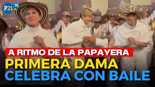 Primera dama de COLOMBIA rompe protocolos y celebra posesión de GUSTAVO PETRO bailando [upl. by Adiaj310]