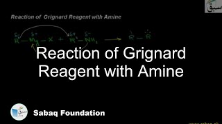 Reaction of Grignard Reagent with Amine Chemistry Lecture  Sabaqpk [upl. by Verla795]