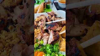 Vietnamese noodles grilled chicken salad highlights food salad grilledchicken vietnamesefood [upl. by Seerdi]