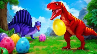 Trex Dinosaur Egg Heist Adventure Funny Dinosaurs Comedy Cartoons  Jurassic World [upl. by Allebara409]