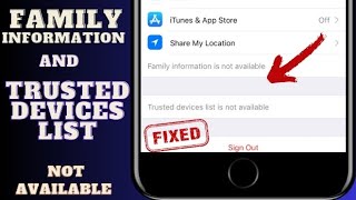 how to fix Family information is not available  Trusted devices list is not available  2023 [upl. by Neve]