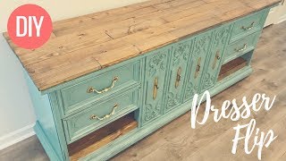 How to Spray Paint amp Distress Furniture  DRESSER FLIP  Ashleigh Lauren [upl. by Katusha]