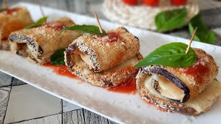 Involtini di melanzane al forno facilissimi e buonissimi ricettavegetariana [upl. by Dierdre]