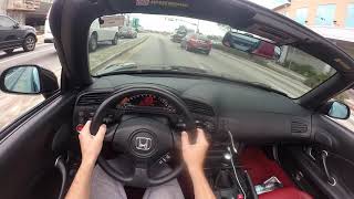 Loud Straight Piped Honda S2000 POV Drive Through The City [upl. by Malha985]