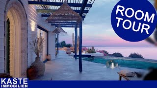 Kreta  LuxusResidenz mit 4 Schlafzimmern Pool amp fantastischem Meerblick  Roomtour [upl. by Anirec]