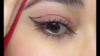 الايلاينر المزدوج  double eyeliner ✨❤️ [upl. by Mallon]