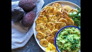 TOSTONES saludables SIN FREÍR y acompañados de guacamole  SABOREANDA [upl. by Annohsat537]