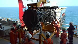 LM2500 PGT25 Gas Generator Installation in Offshore FPSO Platform Oil and Gas [upl. by Ramses659]