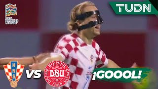 ¡GOLAZO DE LOVRO Majer saca zurdazo  Croacia 21 Dinamarca  UEFA Nations League 2022  TUDN [upl. by Ztnarf750]