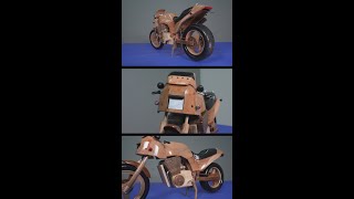 Model Bike Tom Cruises Kawasaki Ninja GPZ 900 R from Top Gun bike AwesomeWoodcraft wood [upl. by Chadbourne]