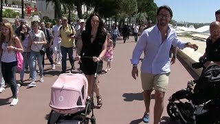 Tamara Ecclestone Jay Rutland and baby Sophia walk the croisette in Cannes [upl. by Keely472]