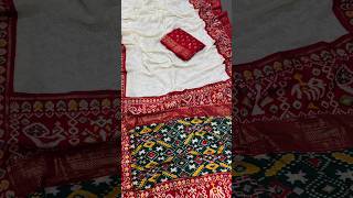 🔥KCPC Special Pure Georgette Chikankari Work Patola Handprint SAREE with blouse shorts saree [upl. by Gerbold427]