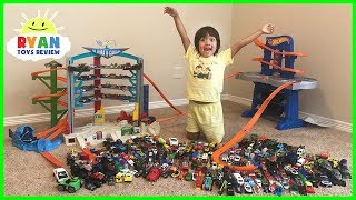 Biggest Hot Wheels Collection Road Rally Raceway Playset and Ultimate Garage Cars [upl. by Laverne]