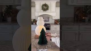 DIY Holiday Decor  Modern LightUp Paper Snowman amp Tree Display [upl. by Childs148]