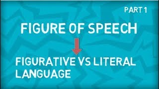 Figure of Speech  Figurative vs Literal Language  Figurative Meaning vs Literal Meaning [upl. by Neltiac]