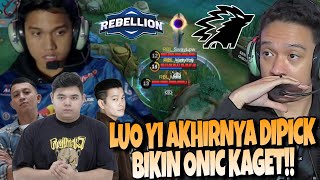 LUO YI DIPICK LAGI SETELAH 4 SEASON  ONIC KAGET  FIX DIBAN  ONIC VS REBELLION MATCH 1  MPL S13 [upl. by Esital]