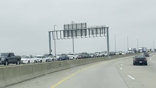 Video of tractortrailer crash on VA164 West Norfolk Bridge [upl. by Hulburt]