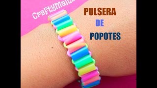 Pulsera de Popotes Pajilla fácil y bonita  MANUALIDADES FÁCILES [upl. by Otes]