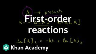 Firstorder reactions  Kinetics  AP Chemistry  Khan Academy [upl. by Nnahgiel16]