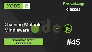 45 Chaining multiple middleware  Working with Express JS  A Complete NODE JS Course [upl. by Agnese]