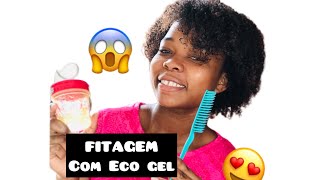 Passo a passo de FITAGEM no cabelo crespo com apenas Eco gel veja como ficou🙀💇🏾‍♀️😍❤️🥵 [upl. by Nnaeilsel]