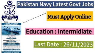 Join Pak Navy as PN Cadet  Pakistan Navy Jobs 2023 Online Apply [upl. by Ahsirtal578]