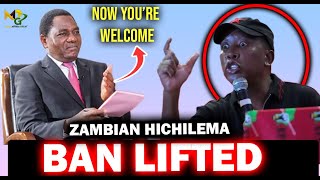 Zambian President HAkainde Hichilema Lifting BAN on Julius Malema [upl. by Llenyr]