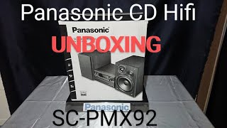 Panasonic UNBOXING SCPMX92EGK CDUSBDABBLUETOOTH Stereo System 001 [upl. by Ramed]