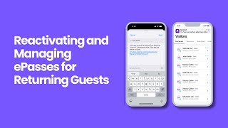 Resident Mobile  Reactivate and Reissue ePasses to Previous Visitors [upl. by Athal]
