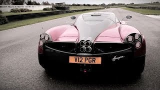 Pagani Zonda v Pagani Huayra  Italian hypercars on track at Goodwood [upl. by Gignac]