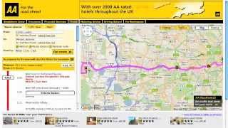 AA Route Finder in action  Guide to using the AA Route planner [upl. by Lucius]