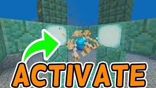 Minecraft Bedrock 15  How to Activate the Conduit [upl. by Beau]