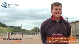 James Whitaker Grand Prix Showjumper on Incrediwear Equine [upl. by Onaimad]