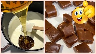 Caramel Mou Recette sans Beurre  4 Ingrédients  Simple et Facile [upl. by Elaweda]