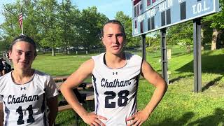 Chatham girls lacrosse players talk about MCT semifinal win vs Mendham [upl. by Templeton]