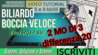 BILIARDO  v36  2 MO DI 3 APPROFONDIMENTO DEL METODO DIFFERENZA 20 [upl. by Ahsikyt]