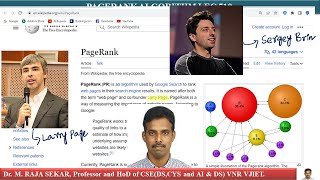 PAGERANK ALGORITHM LEC 510 [upl. by Nnylecoj290]