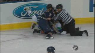 Darcy Hordichuk vs Zack Stortini Dec 13 2008 [upl. by Halonna488]