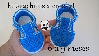 Huarachitos a crochet modelo mateo  6 a 9 meses [upl. by Notsrik]