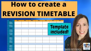 REVISION TIMETABLE How to make the most of your timetable and the benefits Free Template included [upl. by Atneciv]