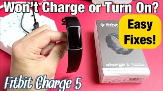 Fitbit Charge 5 Does Not Charge or Turn On Fixed [upl. by Ivana122]