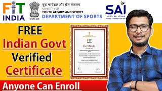 Free govt certificate 2023  fit india certificate  free certificate  free government certificates [upl. by Smaoht]