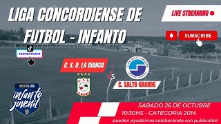 LA BIANCA VS SALTO GRANDE  LIGA INFANTO DE CONCORDIA   categoria 2014 [upl. by Piggy]