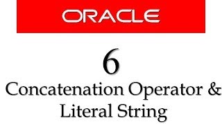 Oracle Database11g tutorials 6   How to use Concatenation operator character String [upl. by Solita]